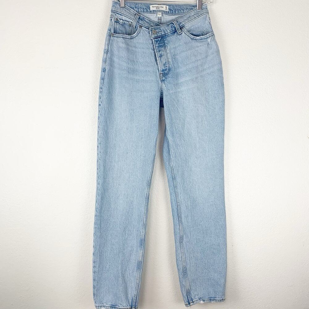 Abercrombie & Fitch Criss Cross Jeans I 25/0R I The Dad High Rise I Curve Love